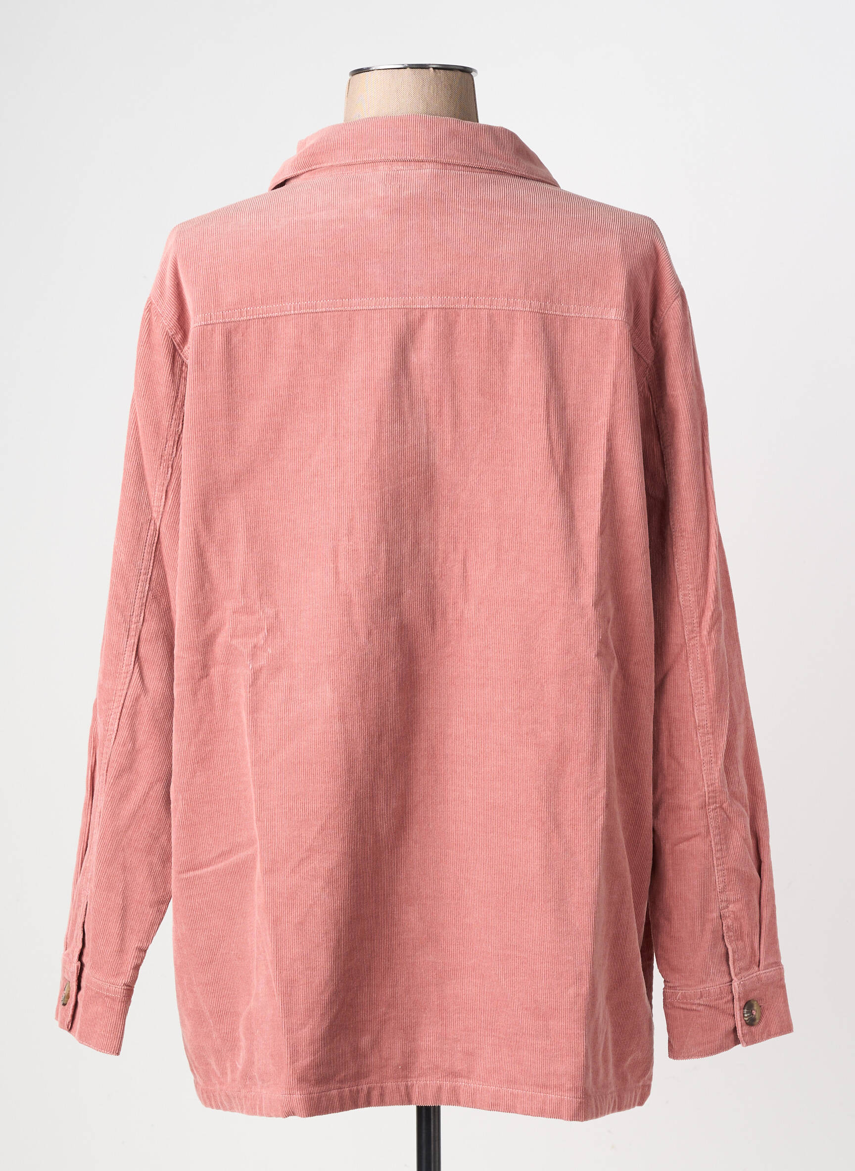 Veste casual coupe droite rose TBS femme