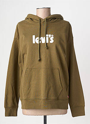 Sweat-shirt à capuche stretch manches longues vert LEVI'S femme