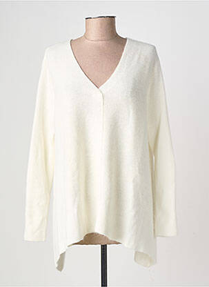 Pull col v manches longues beige RUE MAZARINE femme