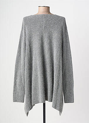 Pull tissage chiné manches longues gris RUE MAZARINE femme