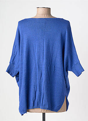 Pull col v manches 3/4 bleu ARTLOVE femme