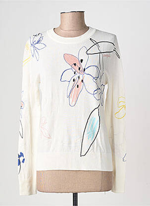 Pull stretch manches longues beige DESIGUAL femme