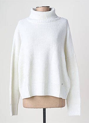 Pull col roulé resserrée sur le bas manches longues blanc LPB LES PETITES BOMBES  femme