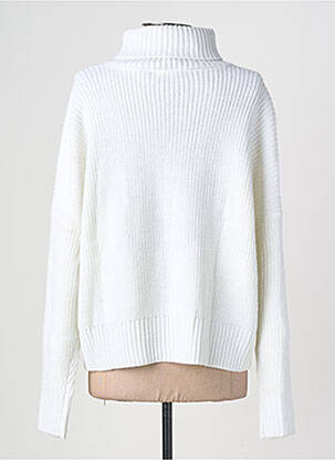 Pull col roulé resserrée sur le bas manches longues blanc LPB LES PETITES BOMBES  femme