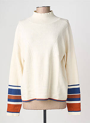 Pull coupe cintrée manches longues beige TBS femme