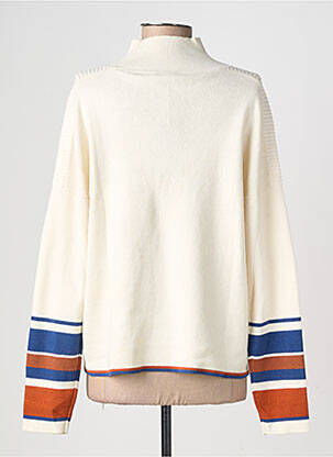 Pull coupe cintrée manches longues beige TBS femme