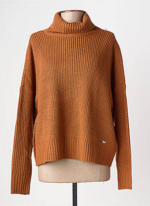 Pull col roulé resserrée sur le bas manches longues marron LPB LES PETITES BOMBES  femme