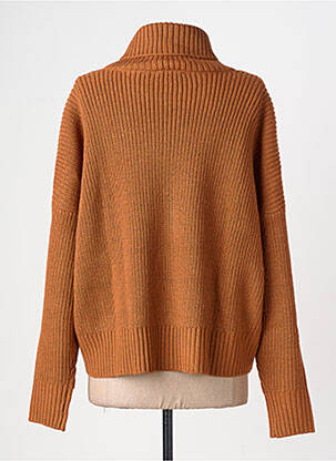 Pull col roulé resserrée sur le bas manches longues marron LPB LES PETITES BOMBES  femme