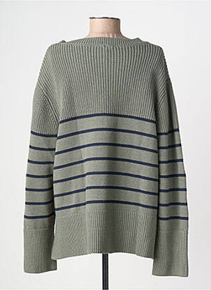 Pull stretch manches longues vert TBS femme