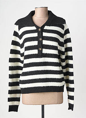 Pull stretch manches longues noir LE TEMPS DES CERISES femme