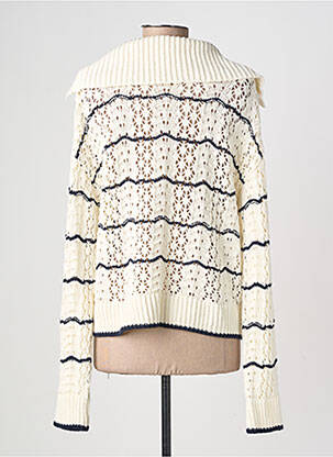 Pull maille ajourée manches longues beige PEPE JEANS femme