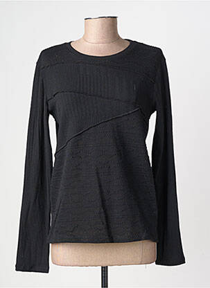 Pull coupe cintrée manches longues noir DESIGUAL femme