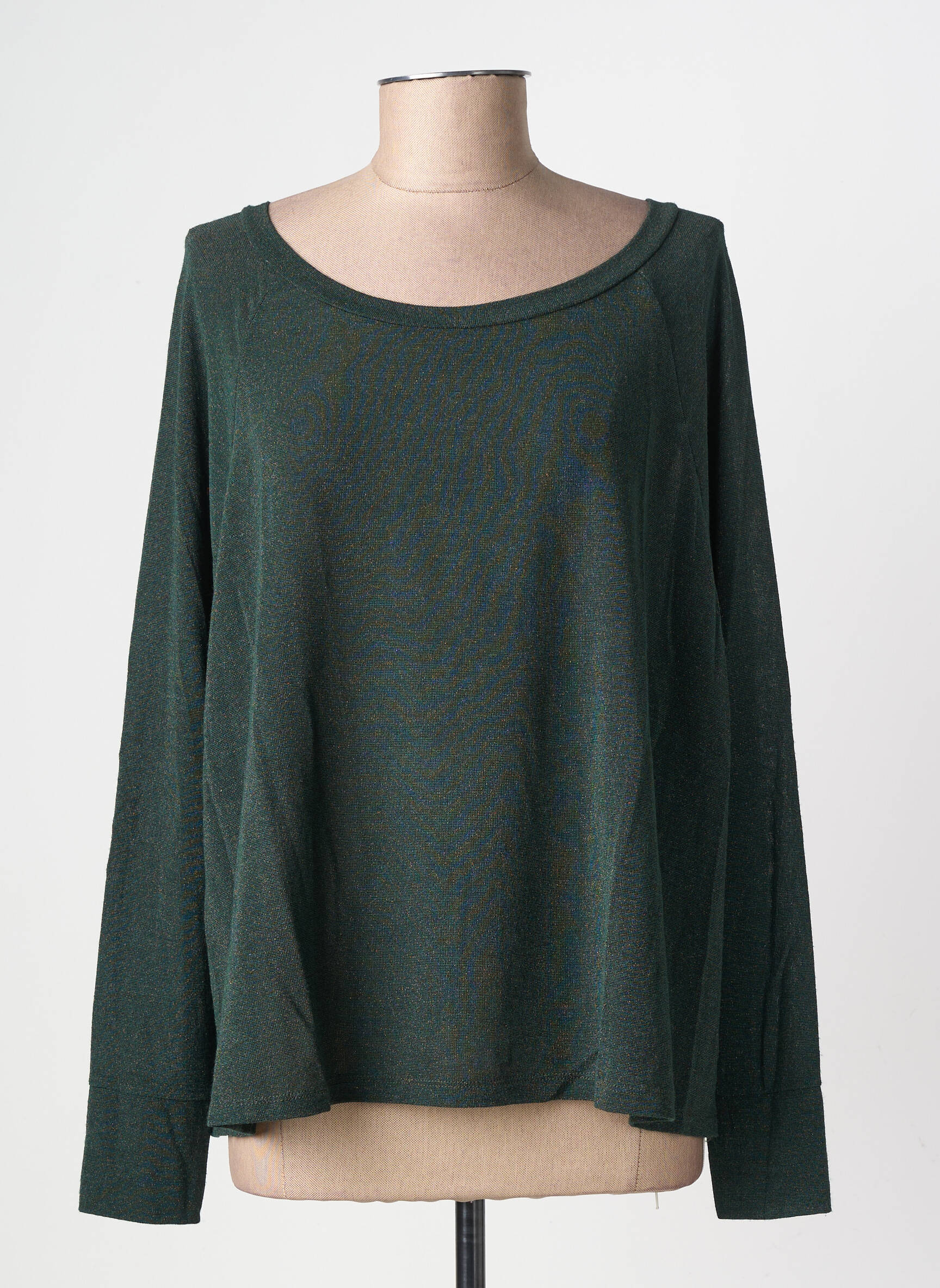 Top manches longues manches longues vert PAKO LITTO femme