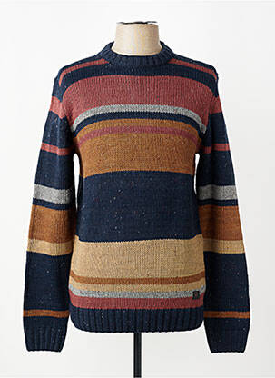 Pull col rond manches longues marron PETROL INDUSTRIES homme
