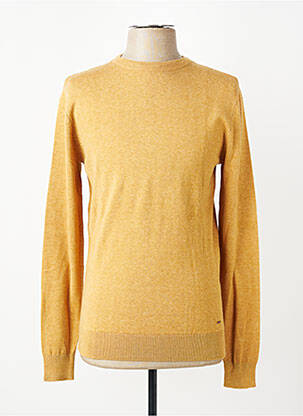 Pull col rond manches longues jaune PETROL INDUSTRIES homme