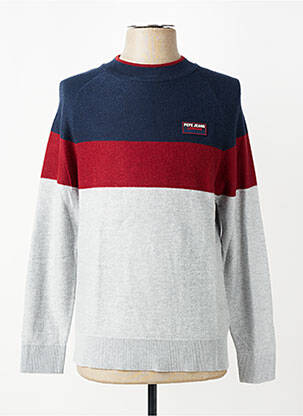 Pull col rond manches longues bleu PEPE JEANS homme