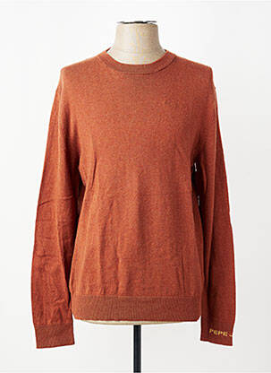 Pull col rond manches longues marron PEPE JEANS homme