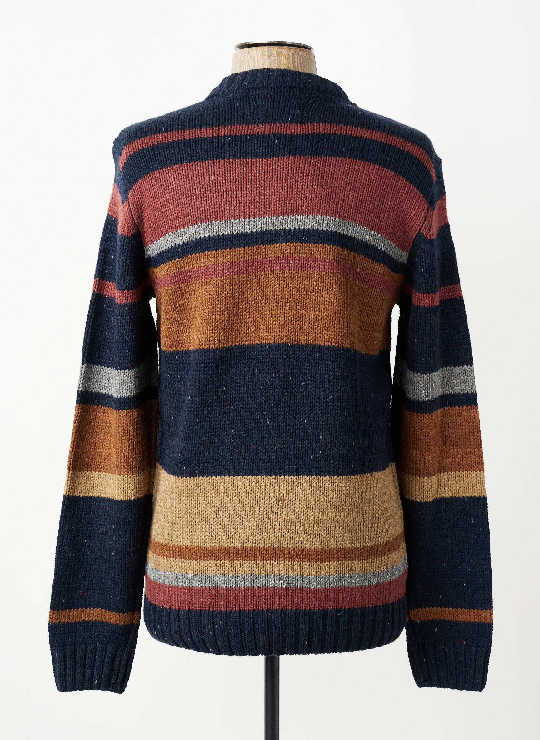 Pull col rond manches longues marron PETROL INDUSTRIES homme