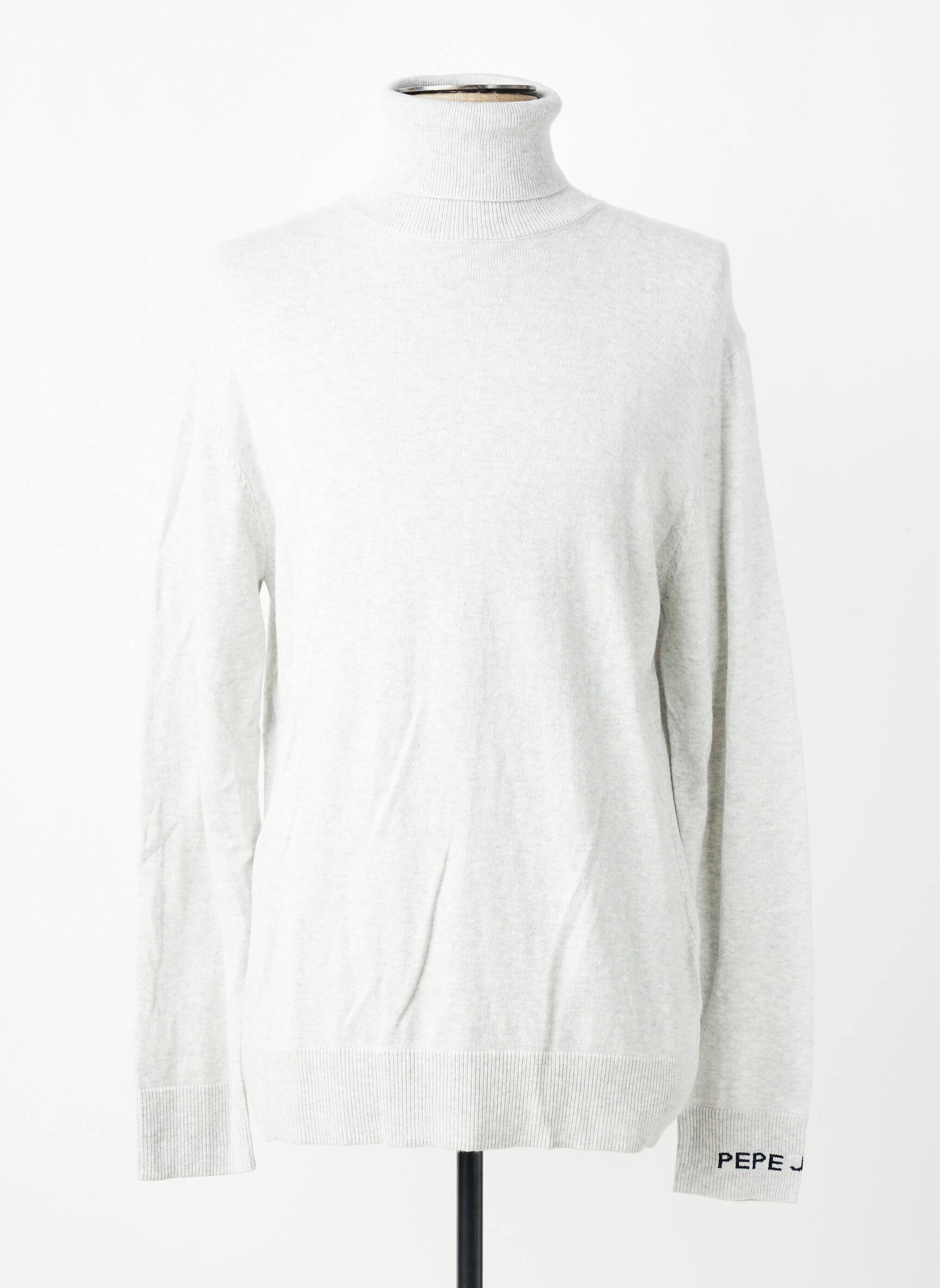 Pull col roulé coupe cintrée manches longues gris PEPE JEANS homme