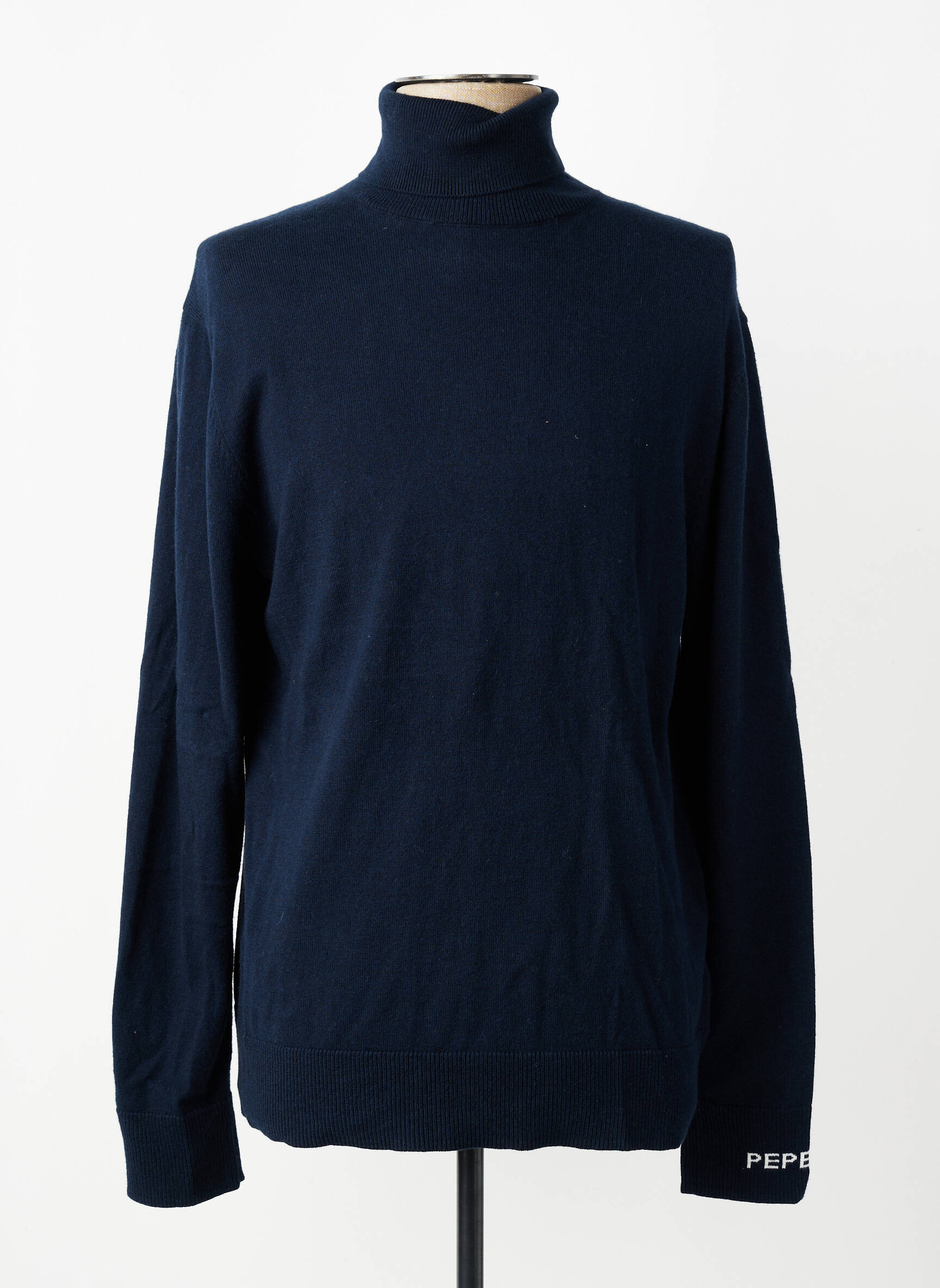 Pull col roulé coupe cintrée manches longues bleu PEPE JEANS homme