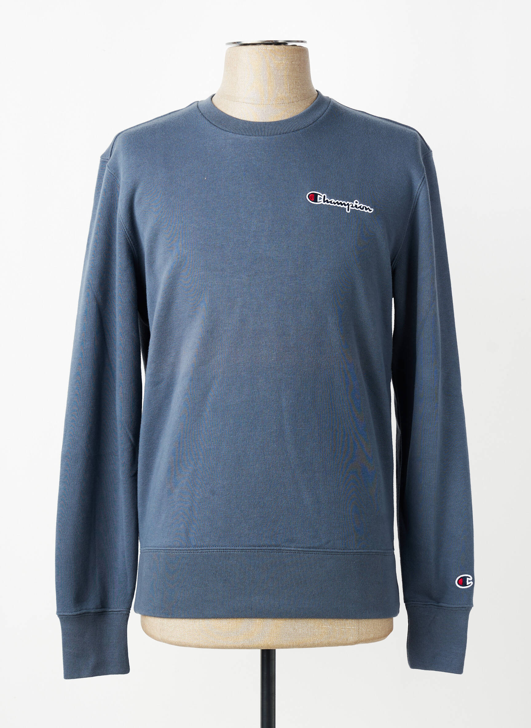 Sweat-shirt broderie manches longues bleu CHAMPION homme