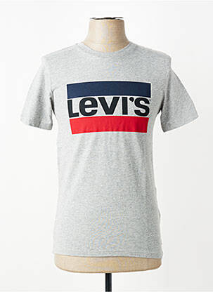 T-shirt coupe cintrée manches courtes gris LEVI'S homme