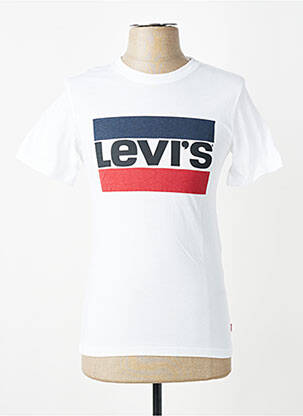 T-shirt coupe cintrée manches courtes blanc LEVI'S homme