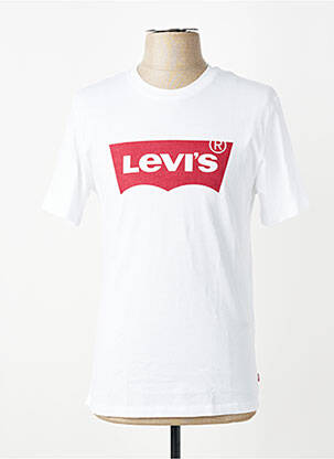 T-shirt sérigraphie floquée manches courtes blanc LEVI'S garçon