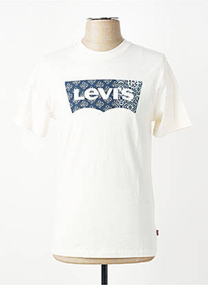 T-shirt coupe cintrée manches courtes blanc LEVI'S homme