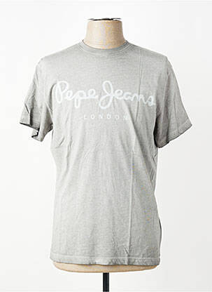 T-shirt coupe droite manches courtes gris PEPE JEANS homme