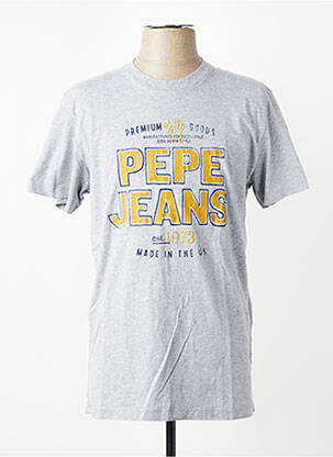 T-shirt coupe droite manches courtes gris PEPE JEANS homme