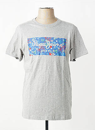 T-shirt coupe droite manches courtes gris PEPE JEANS homme