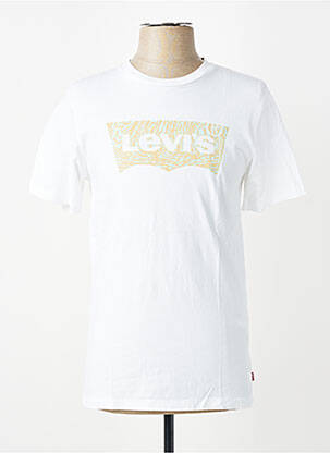 T-shirt coupe cintrée manches courtes blanc LEVI'S homme