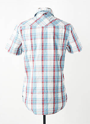Chemise manches courtes imprimé carreaux bleu PETROL INDUSTRIES homme