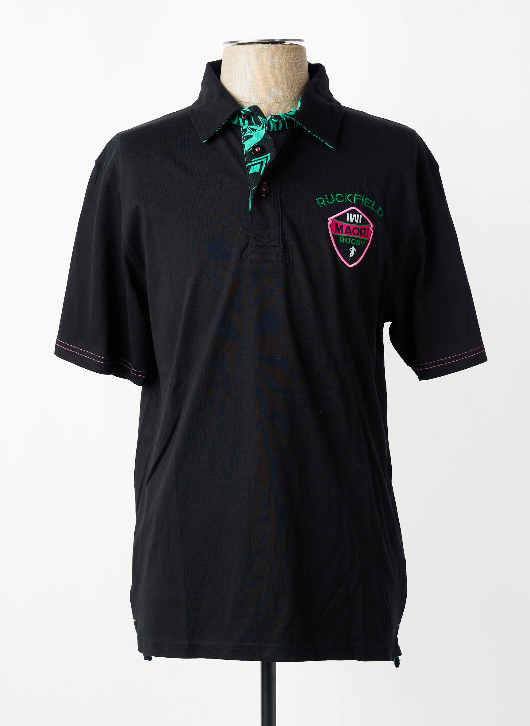 Polo coupe droite manches courtes noir RUCKFIELD homme