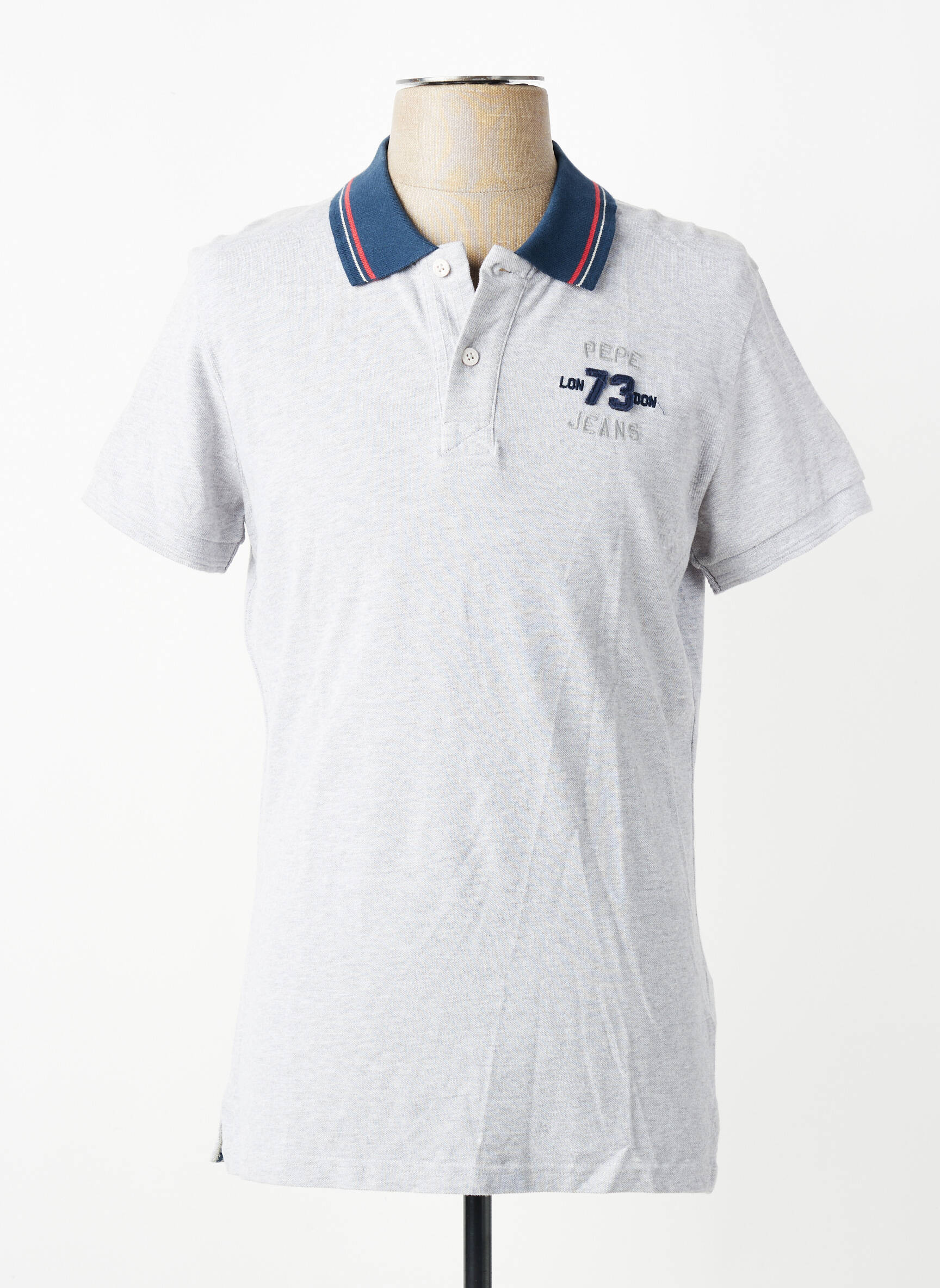 Polo coupe cintrée manches courtes gris PEPE JEANS homme