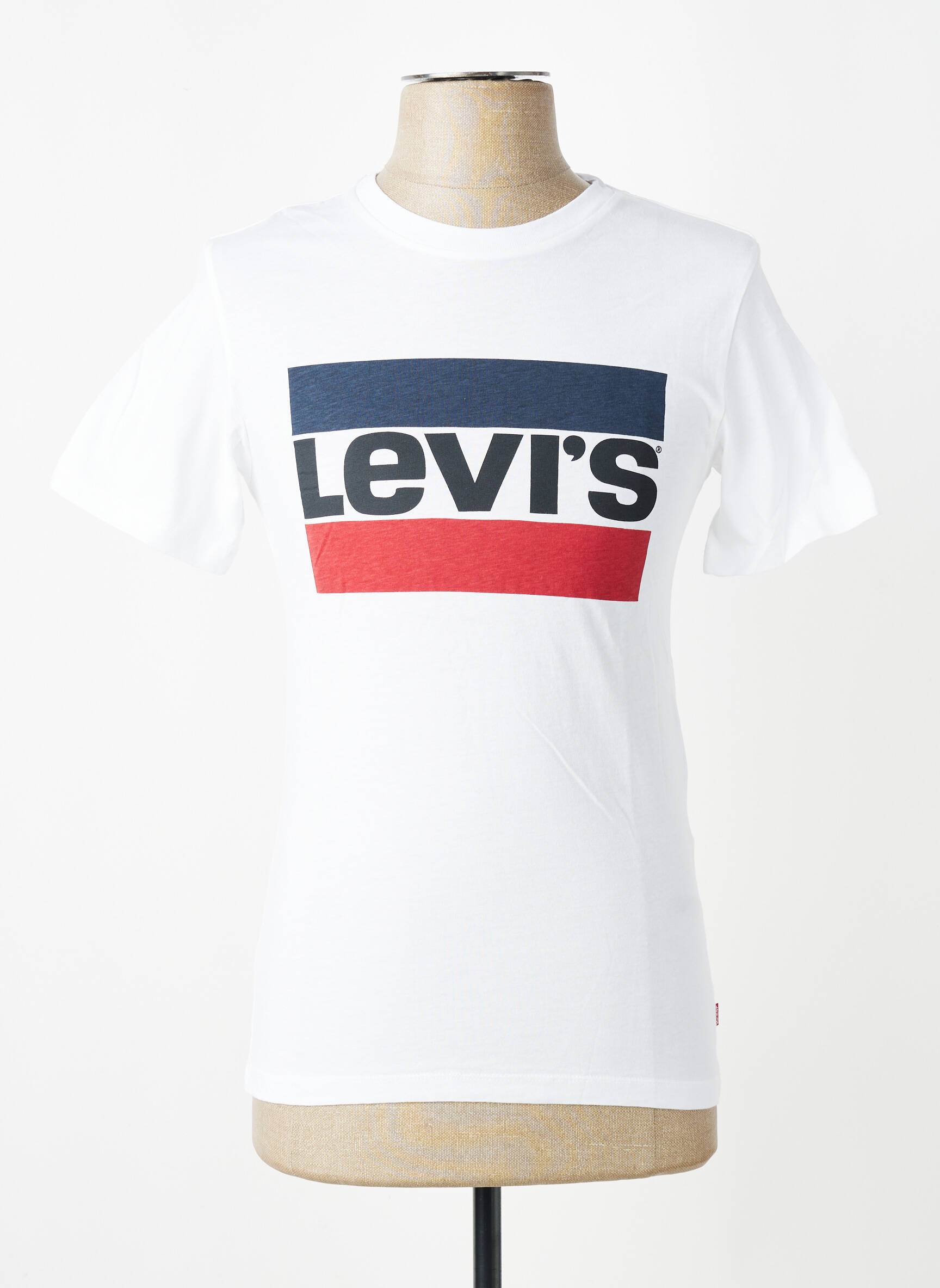 T-shirt coupe cintrée manches courtes blanc LEVI'S homme
