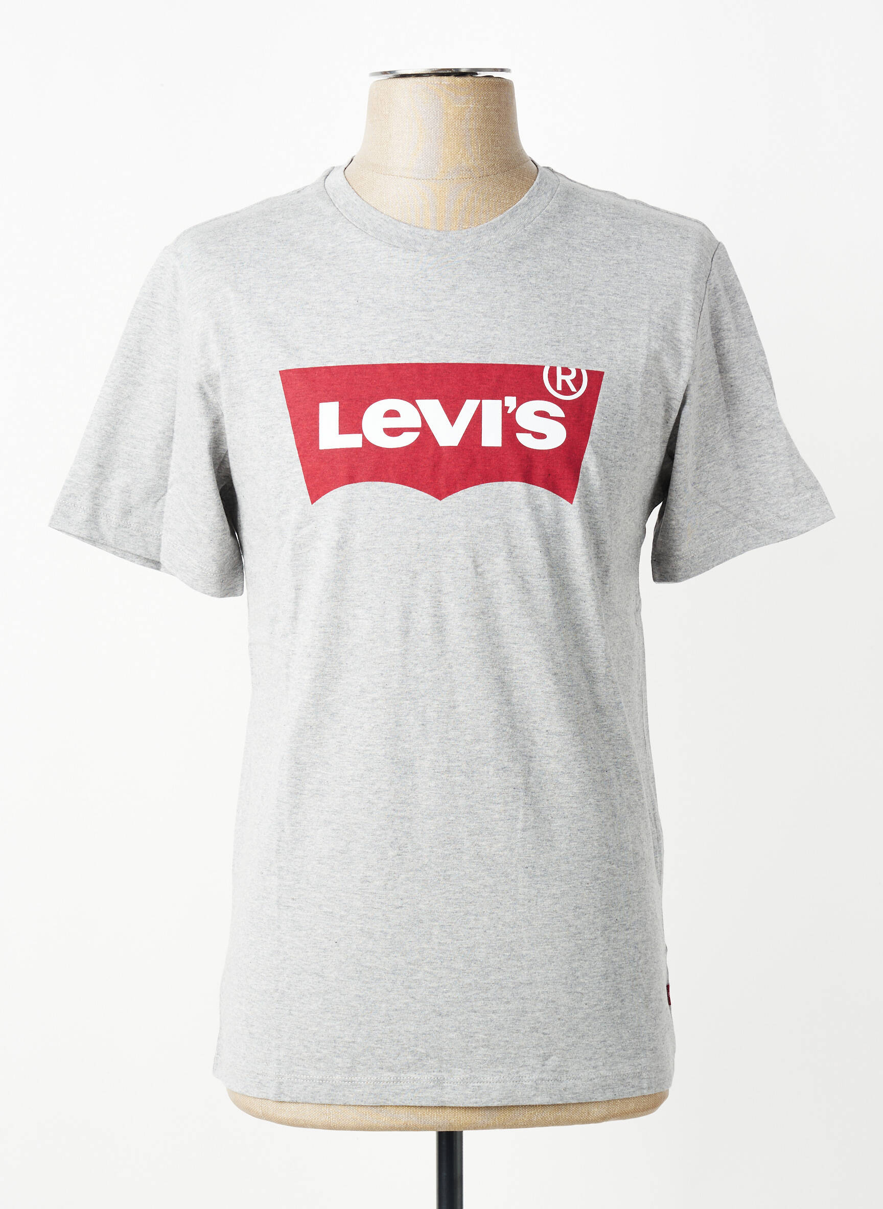 T-shirt coupe cintrée manches courtes gris LEVI'S homme