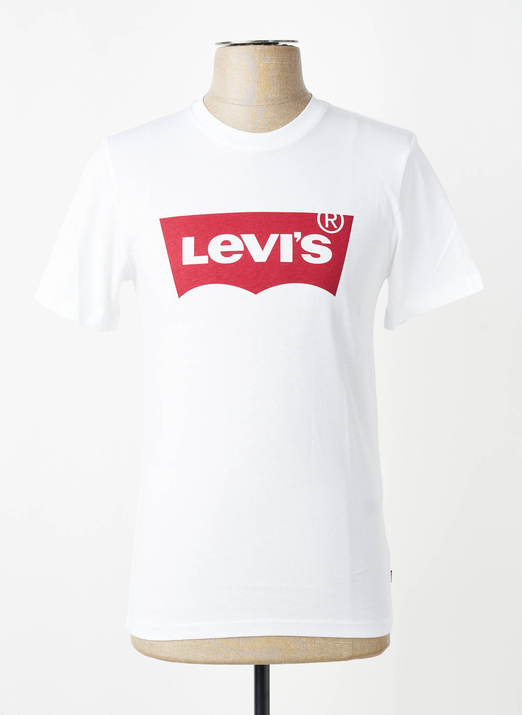 T-shirt coupe cintrée manches courtes blanc LEVI'S homme