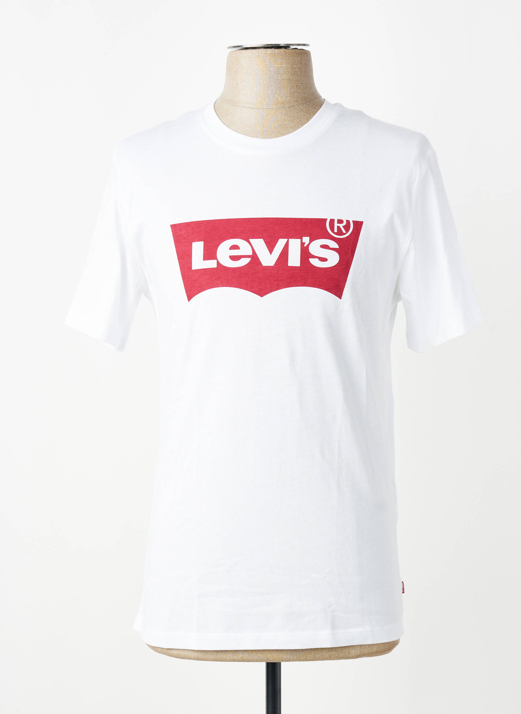 T-shirt sérigraphie floquée manches courtes blanc LEVI'S garçon