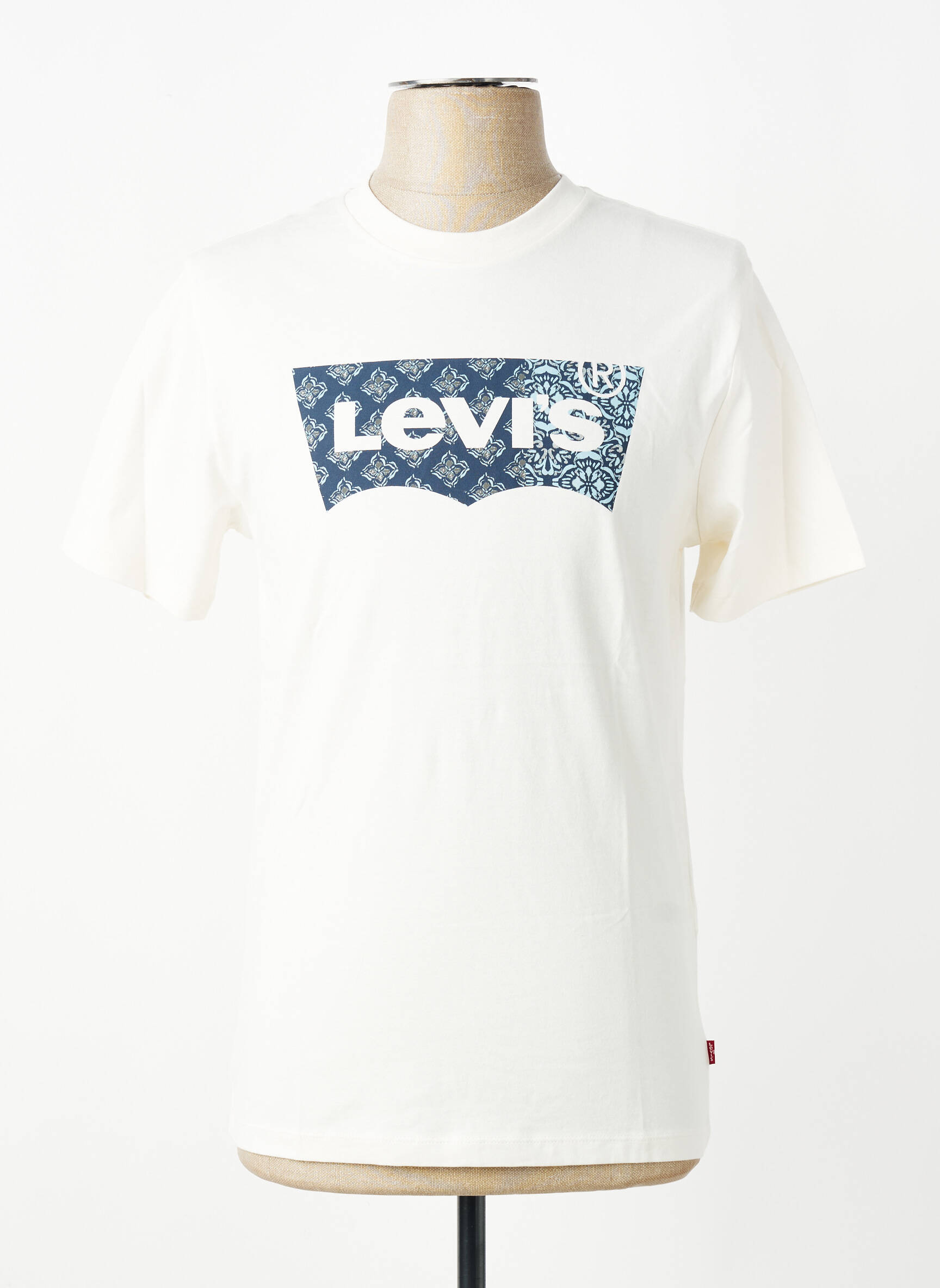T-shirt coupe cintrée manches courtes blanc LEVI'S homme