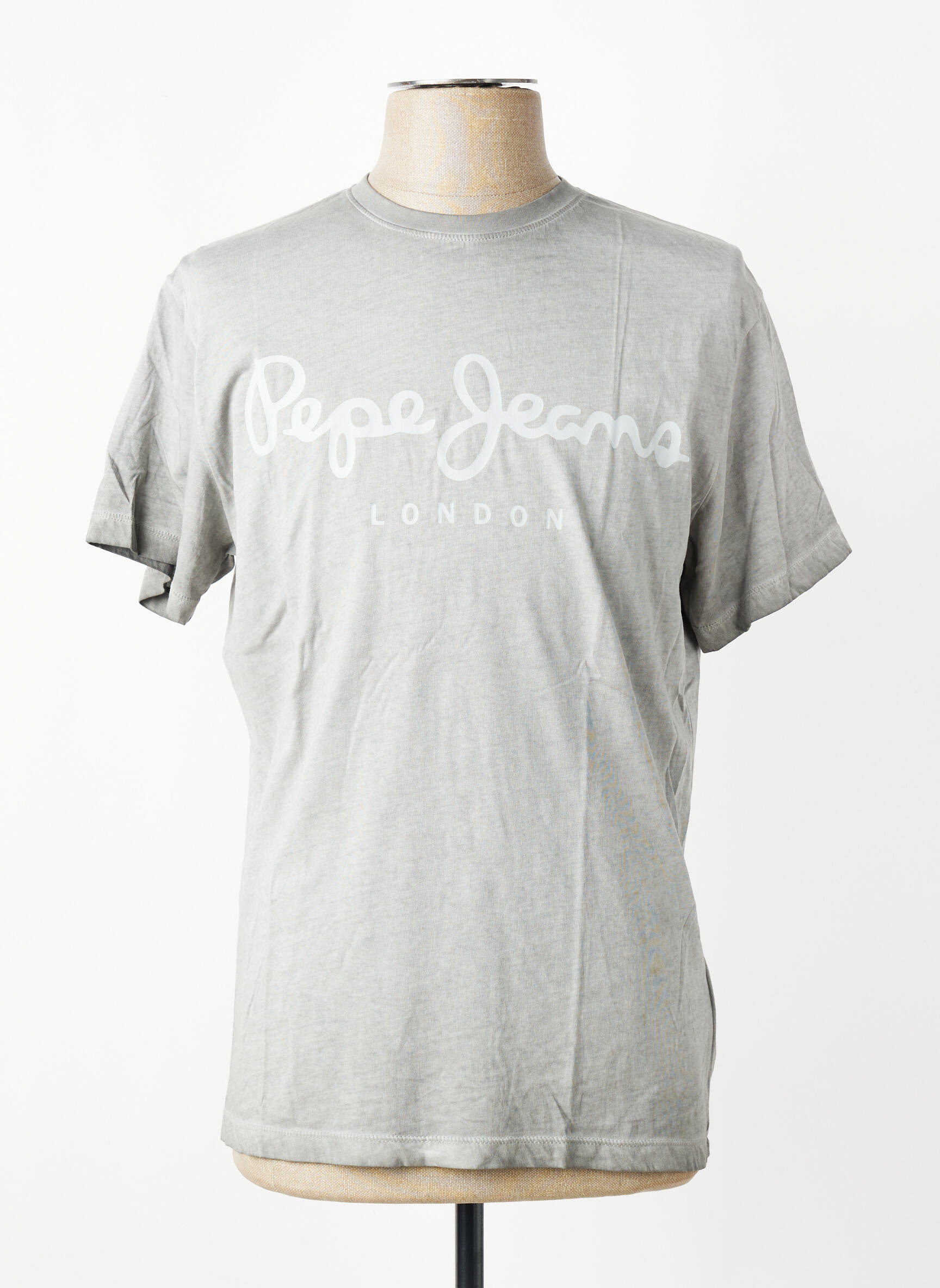 T-shirt coupe droite manches courtes gris PEPE JEANS homme