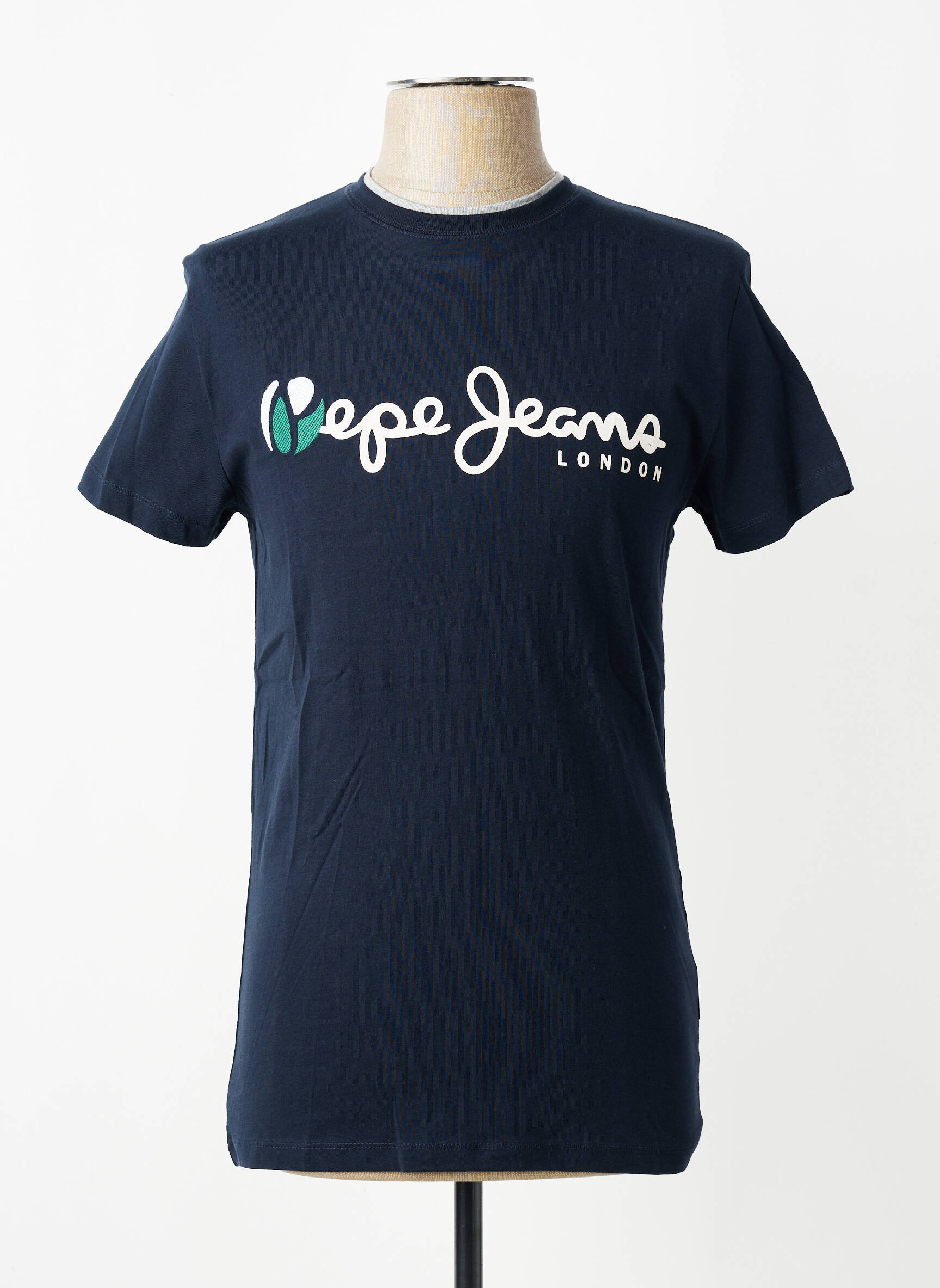 T-shirt coupe cintrée manches courtes bleu PEPE JEANS homme
