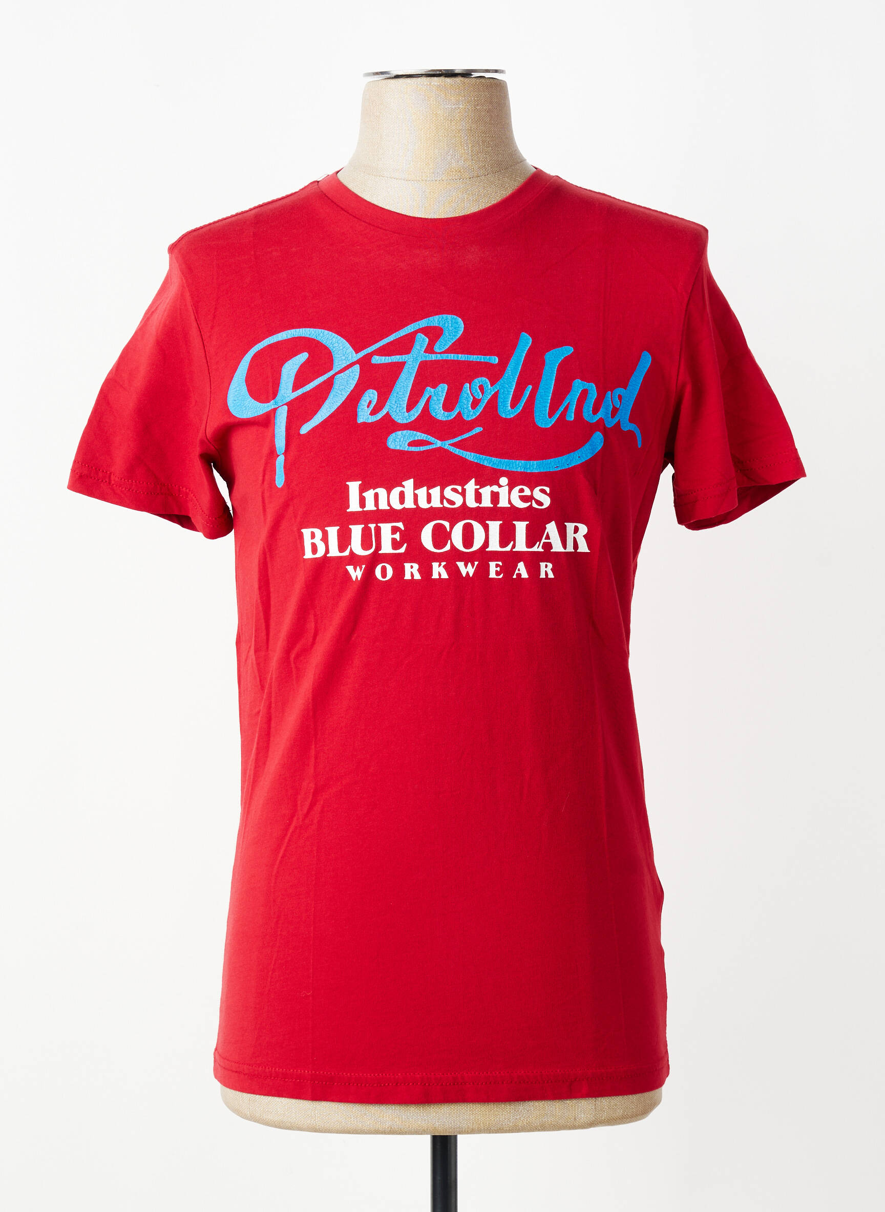 T-shirt coupe cintrée manches courtes rouge PETROL INDUSTRIES homme