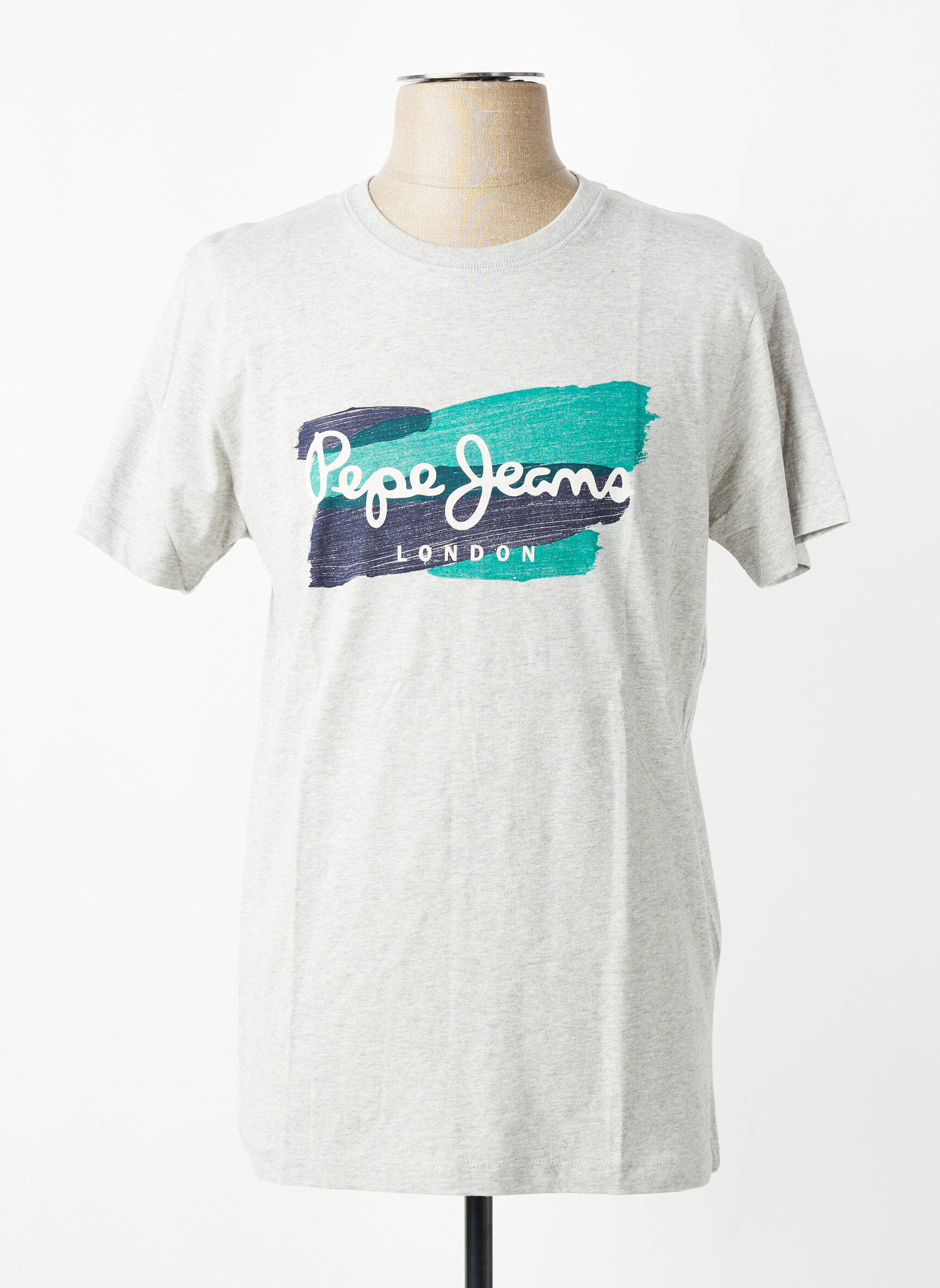 T-shirt coupe droite manches courtes gris PEPE JEANS homme