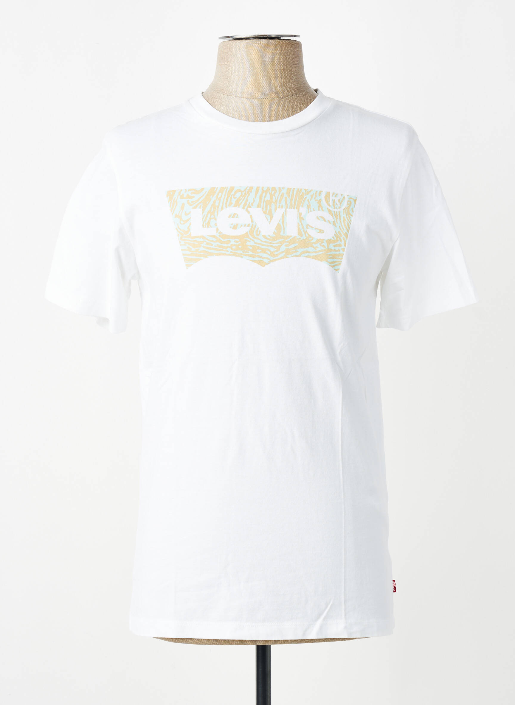 T-shirt coupe cintrée manches courtes blanc LEVI'S homme