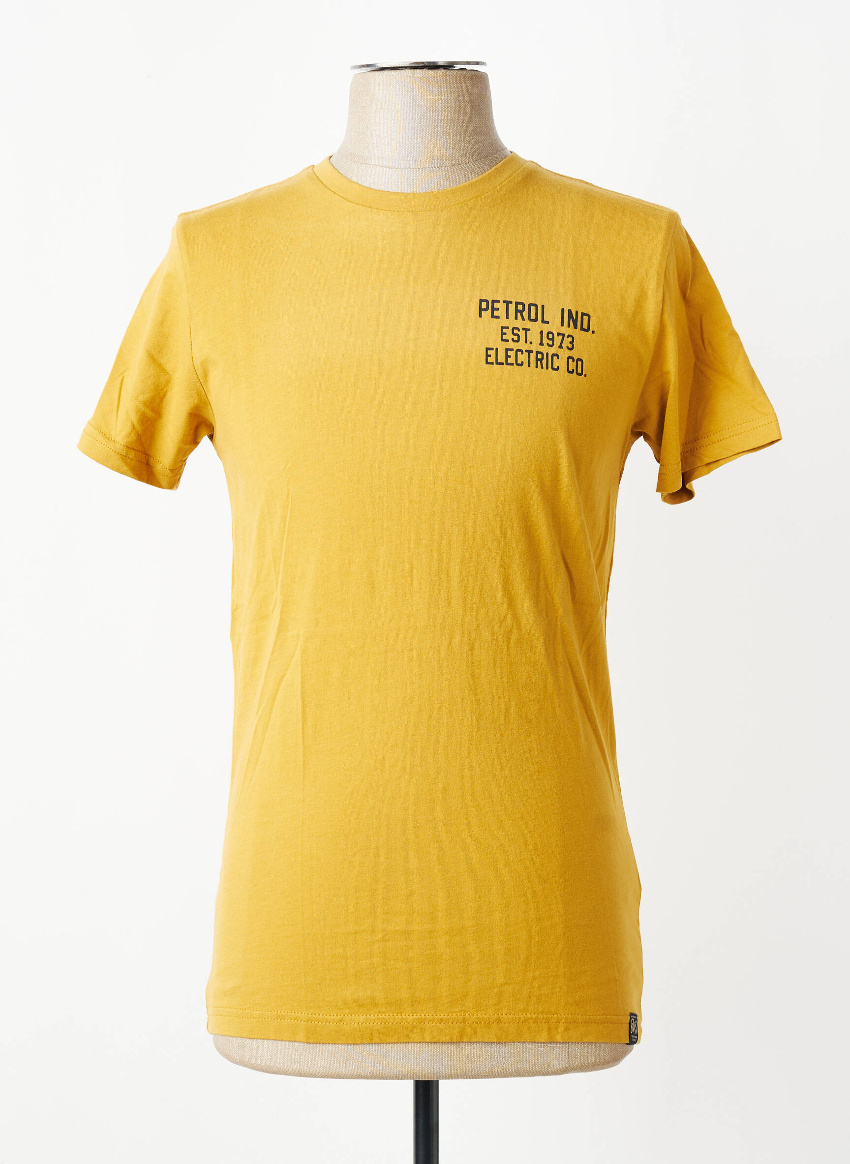 T-shirt coupe cintrée manches courtes jaune PETROL INDUSTRIES homme