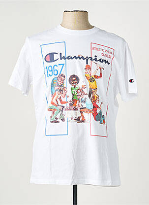 T-shirt coupe cintrée manches courtes blanc CHAMPION homme