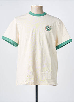 T-shirt broderie manches courtes beige FAGUO homme