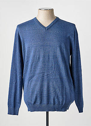 Pull col v manches longues bleu PETROL INDUSTRIES homme
